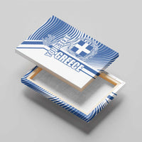 Personalized Greece Coat of Arms Canvas Wall Art Greek cross and Two Laurel Branches