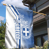 Personalized Greece Coat of Arms Garden Flag Greek cross and Two Laurel Branches