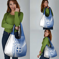 Personalized Greece Coat of Arms Grocery Bag Greek cross and Two Laurel Branches