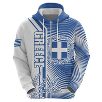 Personalized Greece Coat of Arms Hoodie Greek cross and Two Laurel Branches