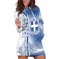 Personalized Greece Coat of Arms Hoodie Dress Greek cross and Two Laurel Branches