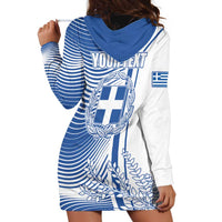 Personalized Greece Coat of Arms Hoodie Dress Greek cross and Two Laurel Branches