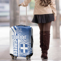 Personalized Greece Coat of Arms Luggage Cover Greek cross and Two Laurel Branches