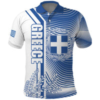Personalized Greece Coat of Arms Polo Shirt Greek cross and Two Laurel Branches