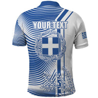 Personalized Greece Coat of Arms Polo Shirt Greek cross and Two Laurel Branches