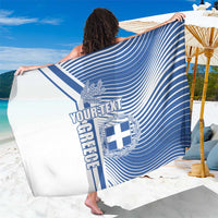 Personalized Greece Coat of Arms Sarong Greek cross and Two Laurel Branches