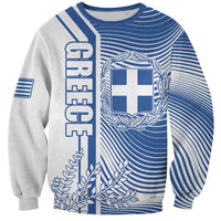 Personalized Greece Coat of Arms Sweatshirt Greek cross and Two Laurel Branches