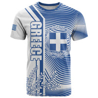 Personalized Greece Coat of Arms T Shirt Greek cross and Two Laurel Branches
