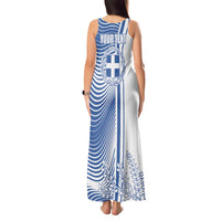 Personalized Greece Coat of Arms Tank Maxi Dress Greek cross and Two Laurel Branches