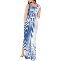 Personalized Greece Coat of Arms Tank Maxi Dress Greek cross and Two Laurel Branches