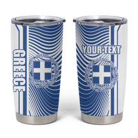 Personalized Greece Coat of Arms Tumbler Cup Greek Cross and Two Laurel Branches