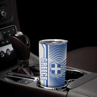 Personalized Greece Coat of Arms Tumbler Cup Greek Cross and Two Laurel Branches