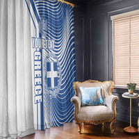 Personalized Greece Coat of Arms Window Curtain Greek cross and Two Laurel Branches