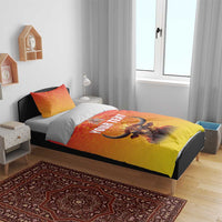 Personalized Spain Bull with Crown Bedding Set Espana Flag with Coat of Arms