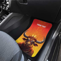 Personalized Spain Bull with Crown Car Mats Espana Flag with Coat of Arms