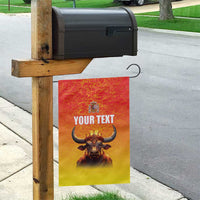 Personalized Spain Bull with Crown Garden Flag Espana Flag with Coat of Arms