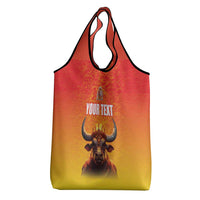 Personalized Spain Bull with Crown Grocery Bag Espana Flag with Coat of Arms