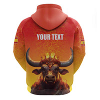 Personalized Spain Bull with Crown Hoodie Espana Flag with Coat of Arms