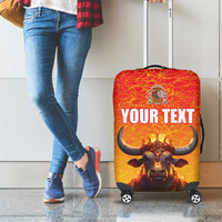 Personalized Spain Bull with Crown Luggage Cover Espana Flag with Coat of Arms