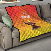 Personalized Spain Bull with Crown Quilt Espana Flag with Coat of Arms