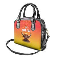 Personalized Spain Bull with Crown Shoulder Handbag Espana Flag with Coat of Arms