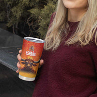 Personalized Spain Bull with Crown Tumbler Cup Espana Flag with Coat of Arms