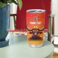 Personalized Spain Bull with Crown Tumbler Cup Espana Flag with Coat of Arms