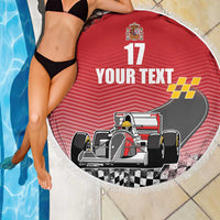 Custom Spain Formula One Beach Blanket Motorsport with Flag F1 World Championship