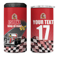 Custom Spain Formula One 4 in 1 Can Cooler Tumbler Motorsport with Flag F1 World Championship