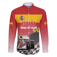 Custom Spain Formula One Family Matching Long Sleeve Bodycon Dress and Hawaiian Shirt Motorsport with Flag F1 World Championship