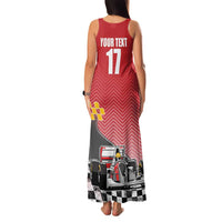 Custom Spain Formula One Family Matching Tank Maxi Dress and Hawaiian Shirt Motorsport with Flag F1 World Championship