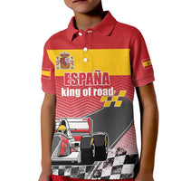 Custom Spain Formula One Kid Polo Shirt Motorsport with Flag F1 World Championship