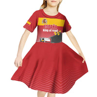 Custom Spain Formula One Kid Short Sleeve Dress Motorsport with Flag F1 World Championship