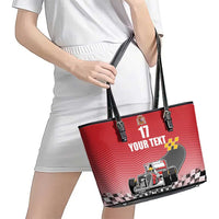 Custom Spain Formula One Leather Tote Bag Motorsport with Flag F1 World Championship