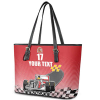 Custom Spain Formula One Leather Tote Bag Motorsport with Flag F1 World Championship