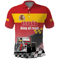 Custom Spain Formula One Polo Shirt Motorsport with Flag F1 World Championship