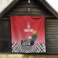 Custom Spain Formula One Quilt Motorsport with Flag F1 World Championship
