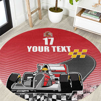 Custom Spain Formula One Round Carpet Motorsport with Flag F1 World Championship