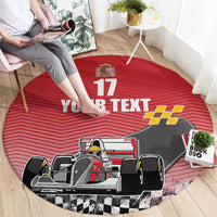 Custom Spain Formula One Round Carpet Motorsport with Flag F1 World Championship