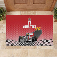 Custom Spain Formula One Rubber Doormat Motorsport with Flag F1 World Championship