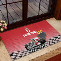 Custom Spain Formula One Rubber Doormat Motorsport with Flag F1 World Championship