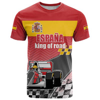 Custom Spain Formula One T Shirt Motorsport with Flag F1 World Championship