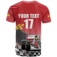 Custom Spain Formula One T Shirt Motorsport with Flag F1 World Championship