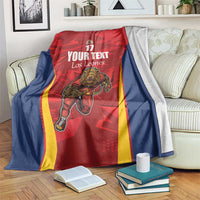 Custom Espana Rugby Spain Blanket Lion Mascot Come on Los Leones Red Style