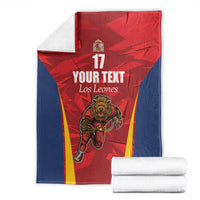 Custom Espana Rugby Spain Blanket Lion Mascot Come on Los Leones Red Style