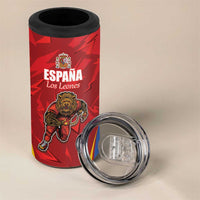 Custom Espana Rugby Spain 4 in 1 Can Cooler Tumbler Lion Mascot Come on Los Leones Red Style