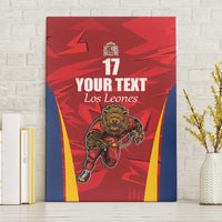 Custom Espana Rugby Spain Canvas Wall Art Lion Mascot Come on Los Leones Red Style
