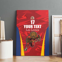 Custom Espana Rugby Spain Canvas Wall Art Lion Mascot Come on Los Leones Red Style