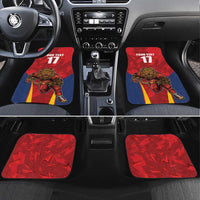 Custom Espana Rugby Spain Car Mats Lion Mascot Come on Los Leones Red Style