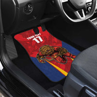 Custom Espana Rugby Spain Car Mats Lion Mascot Come on Los Leones Red Style